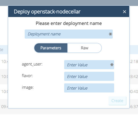 deploy dialog