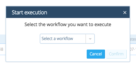 Execute workflow