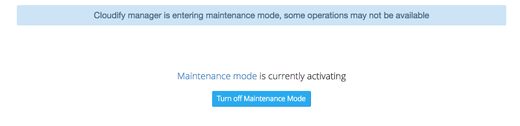 starting maintenance message