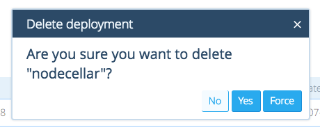 Delete deployment
