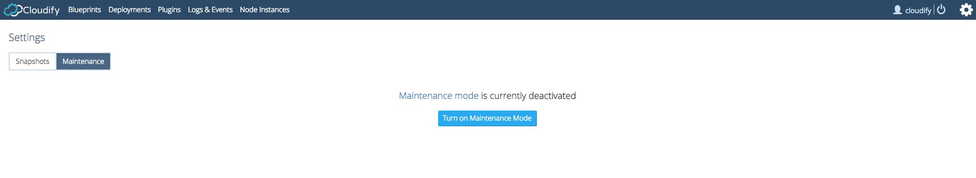 maintenance mode page