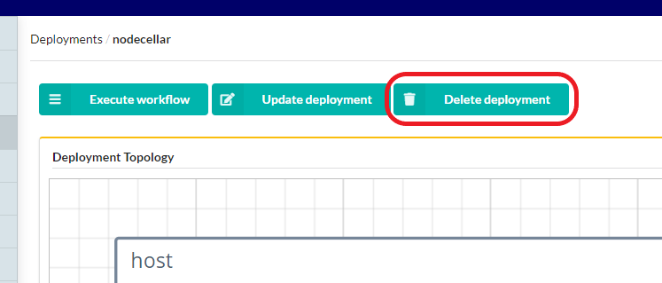 Delete deployment from deployment details