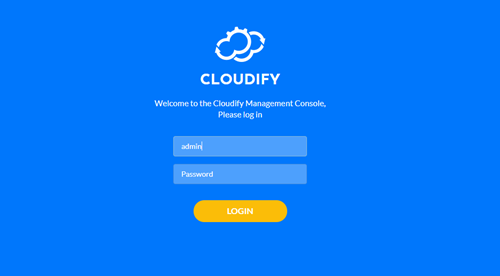 Login page