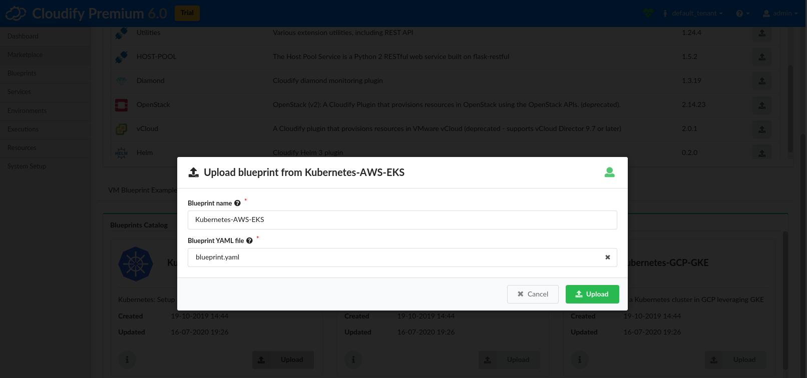 AWS EKS import blueprint