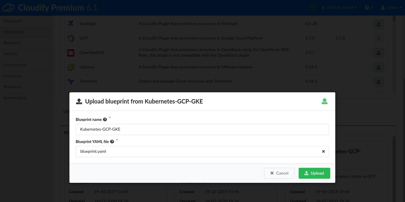 GCP import blueprint