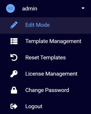 Edit Mode - menu